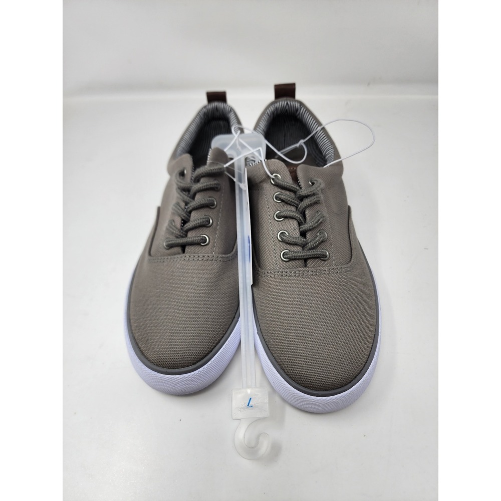 Goodfellow & Co Mens Low Top Lace Up Sneakers Gray Canvas Casual Size 7